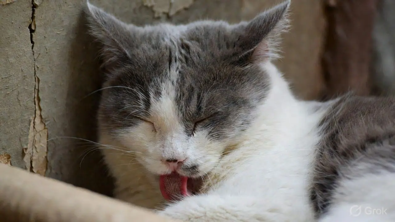 A cat resting comfortably — most single vomiting episodes in otherwise well cats resolve without treatment, but pattern recognition is essential